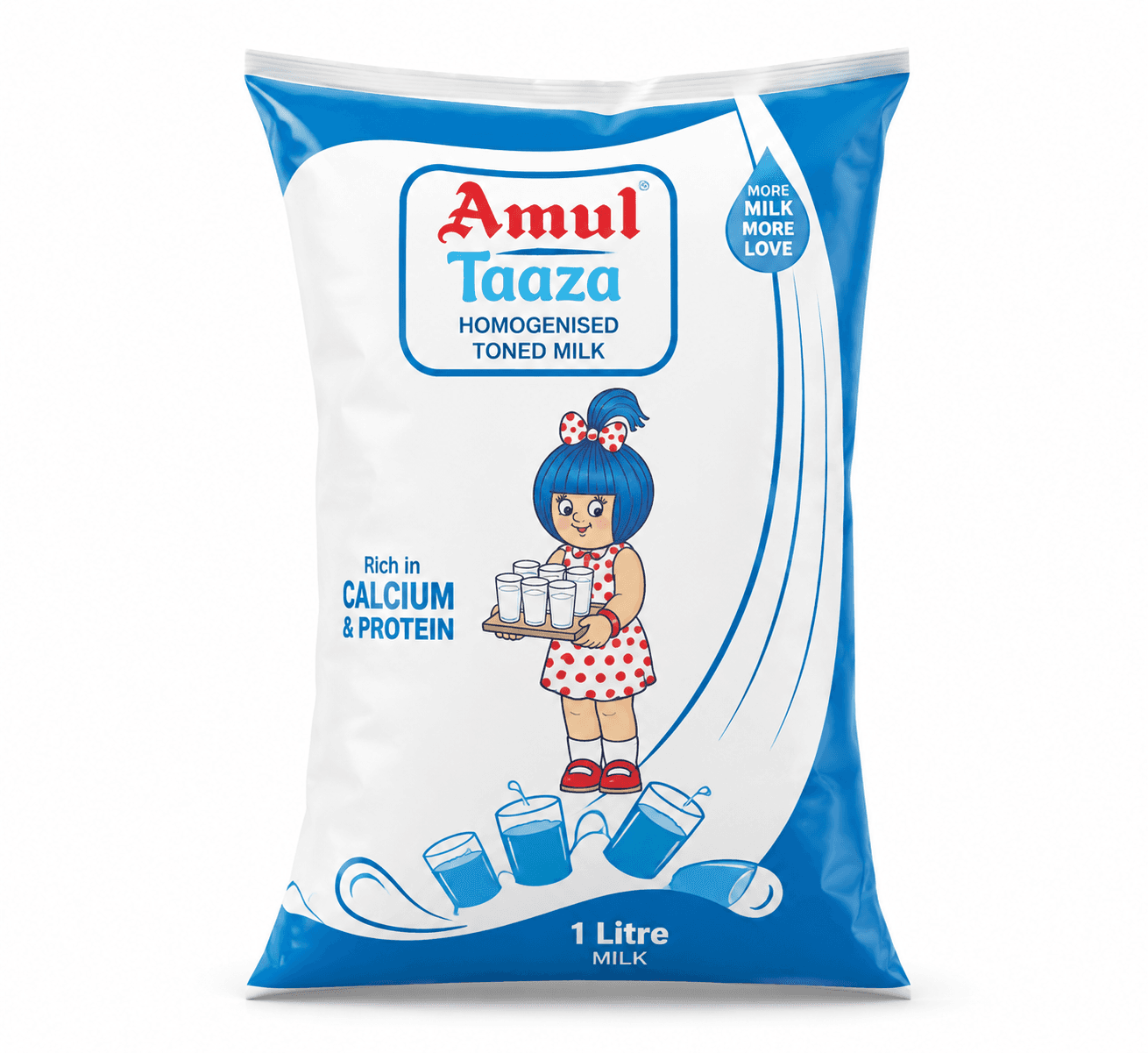 Amul Taaza Homogenised Toned Milk 1 Litre
